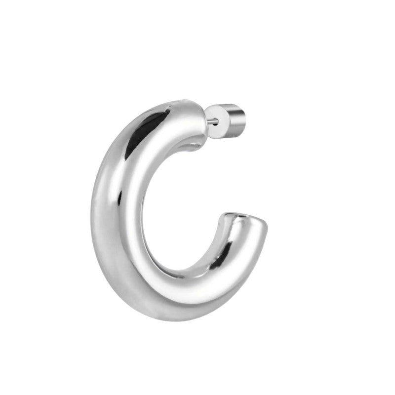 Mono orecchino Marlù cerchio bombato 2,9cm con perla