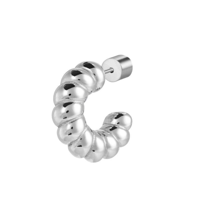 Mono orecchino Marlù Cerchietto torchon con perla