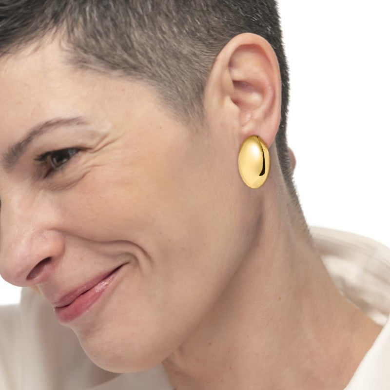 Mono orecchino Marlù Bottone ovale 2,8cm