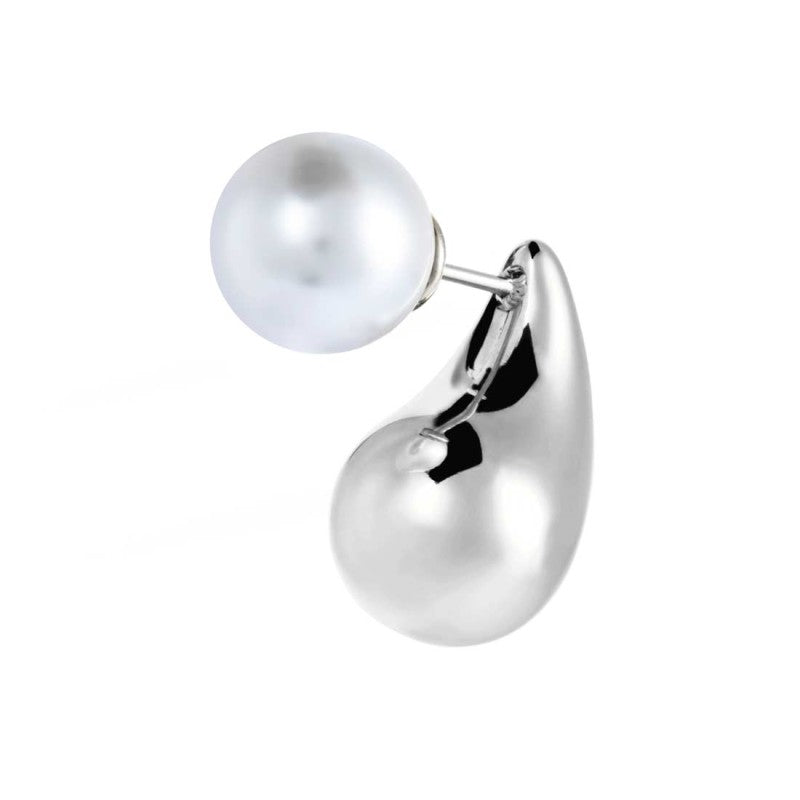 Mono orecchino Marlù goccia bombata 1,8cm con perla
