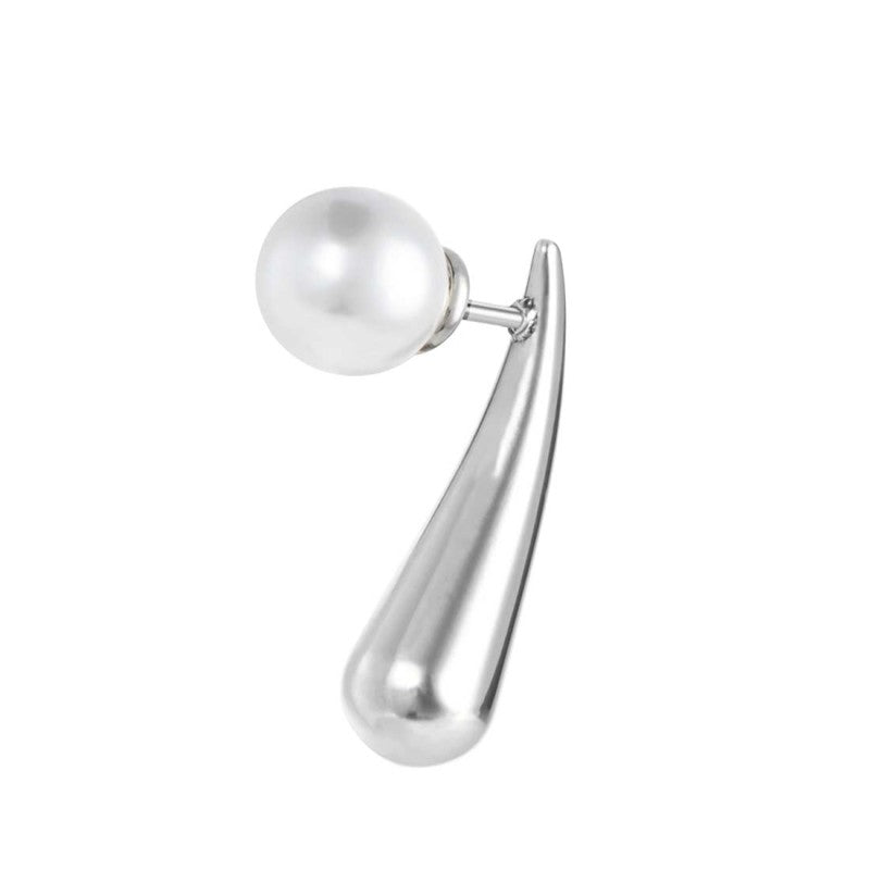 Mono orecchino Marlù goccia slim 2,2cm con perla