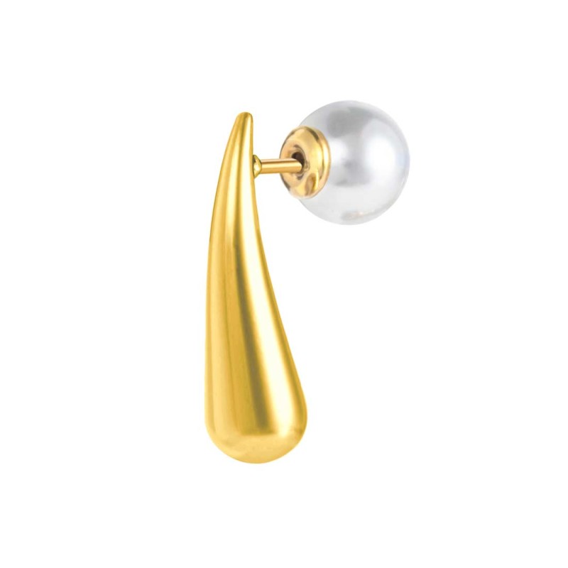 Mono orecchino Marlù goccia slim 2,2cm con perla