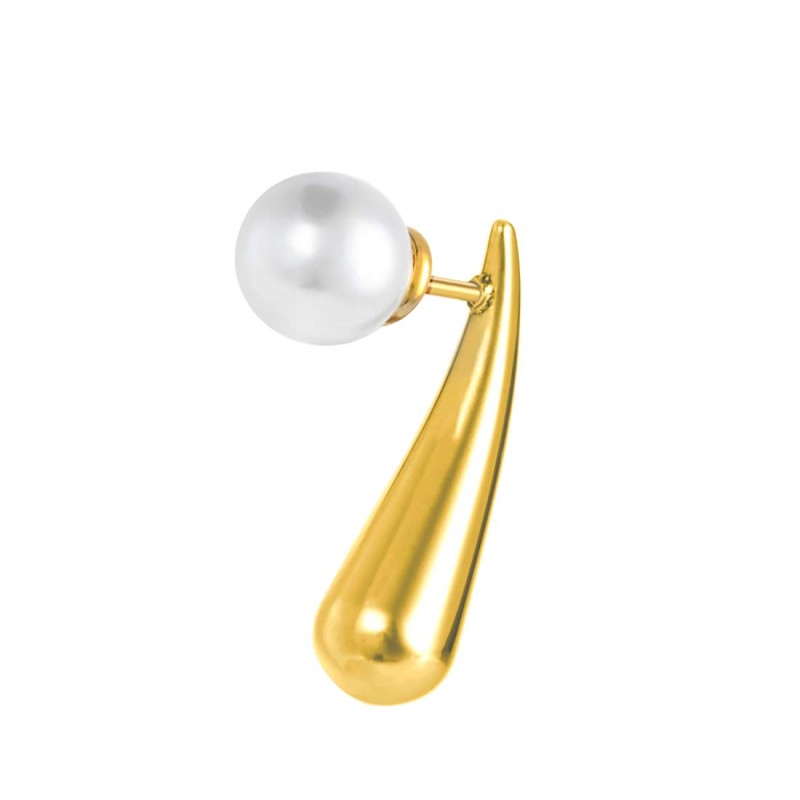 Mono orecchino Marlù goccia slim 2,2cm con perla