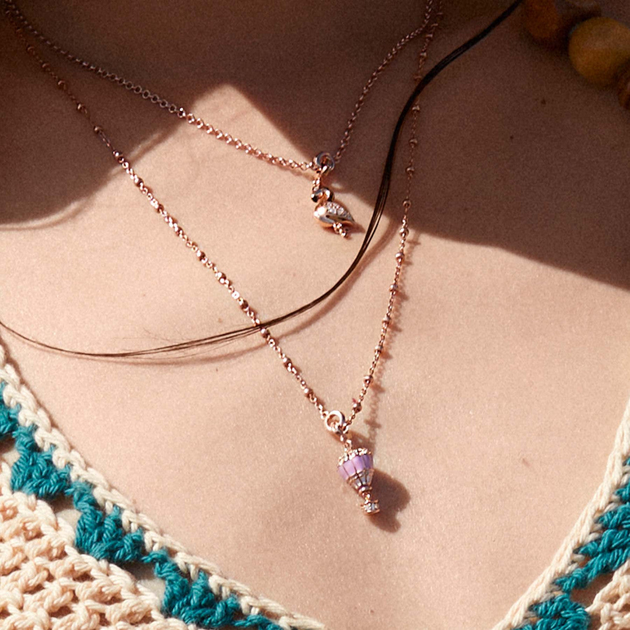 Charm Rosato Storie Mongolfiera Rosè Smalti viola lilla