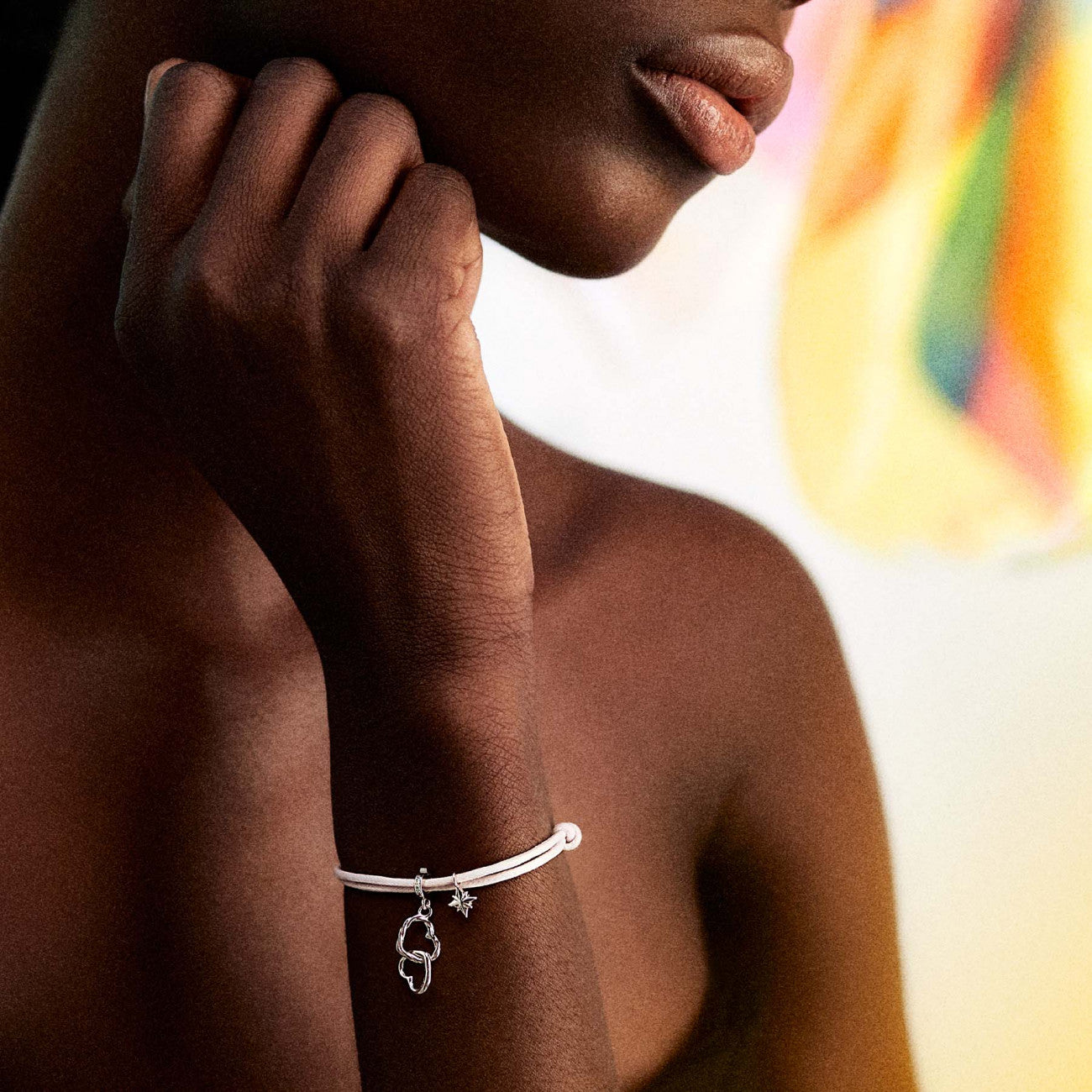 Charm Rosato Storie Cuori intrecciati