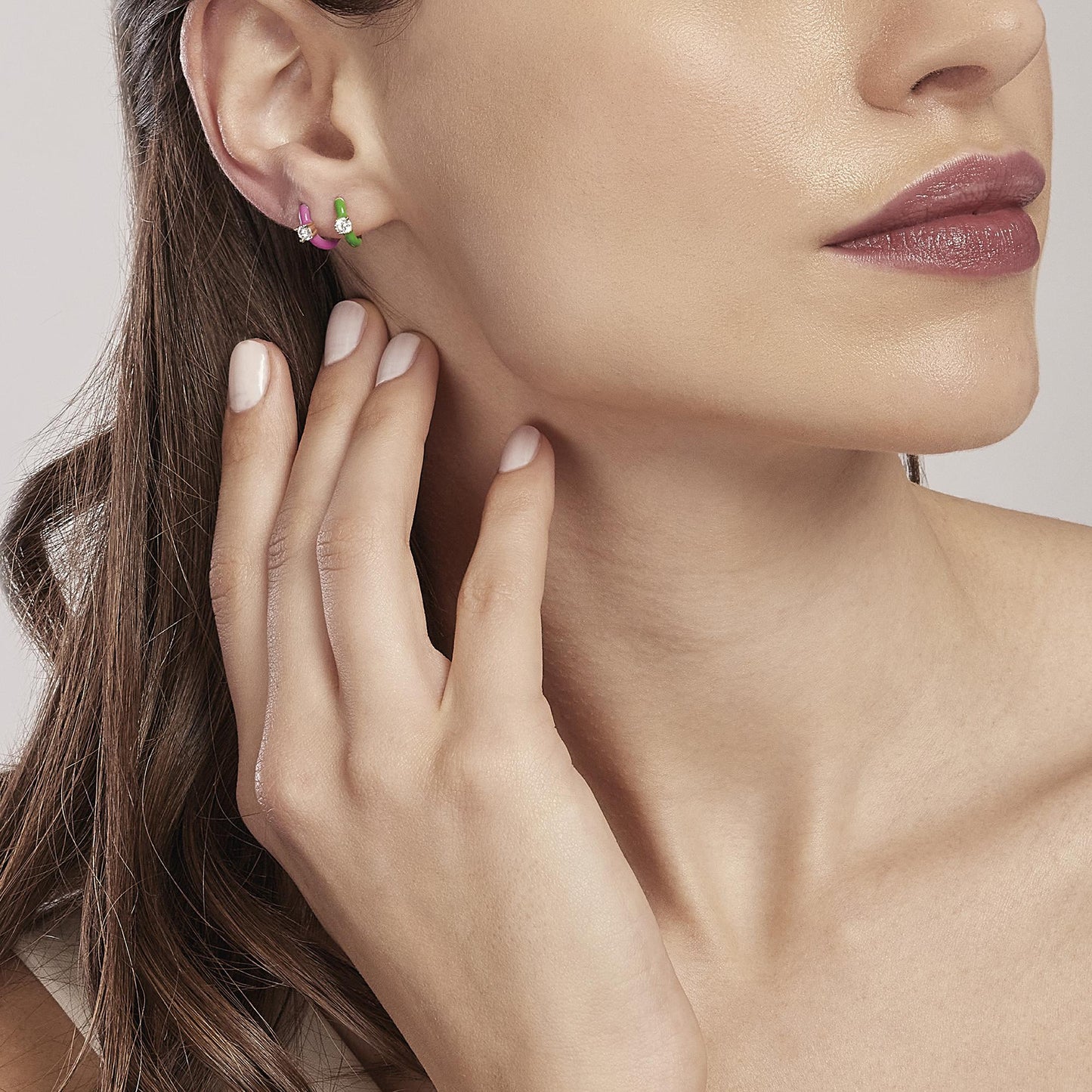 Orecchini Mabina donna Marshmallow Verde