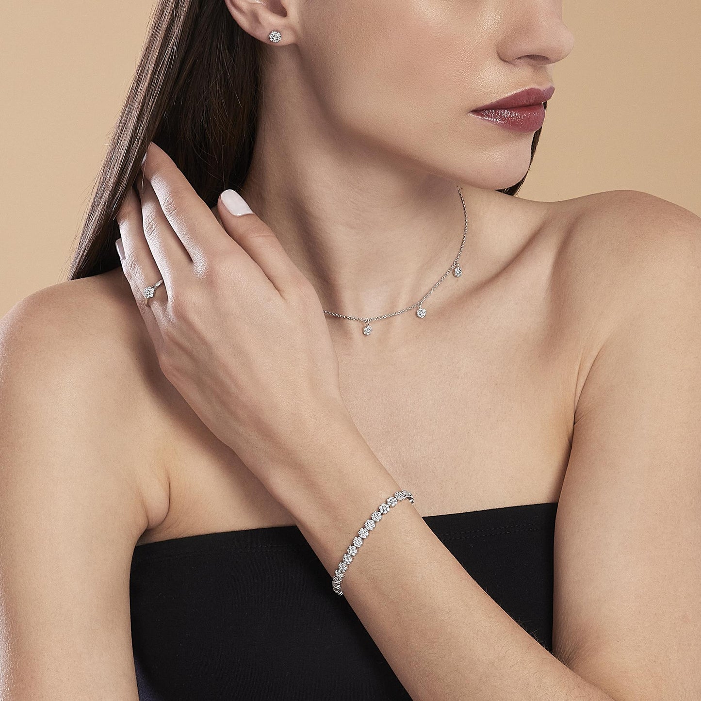 Anello Mabina donna Fior Fiore Bianco