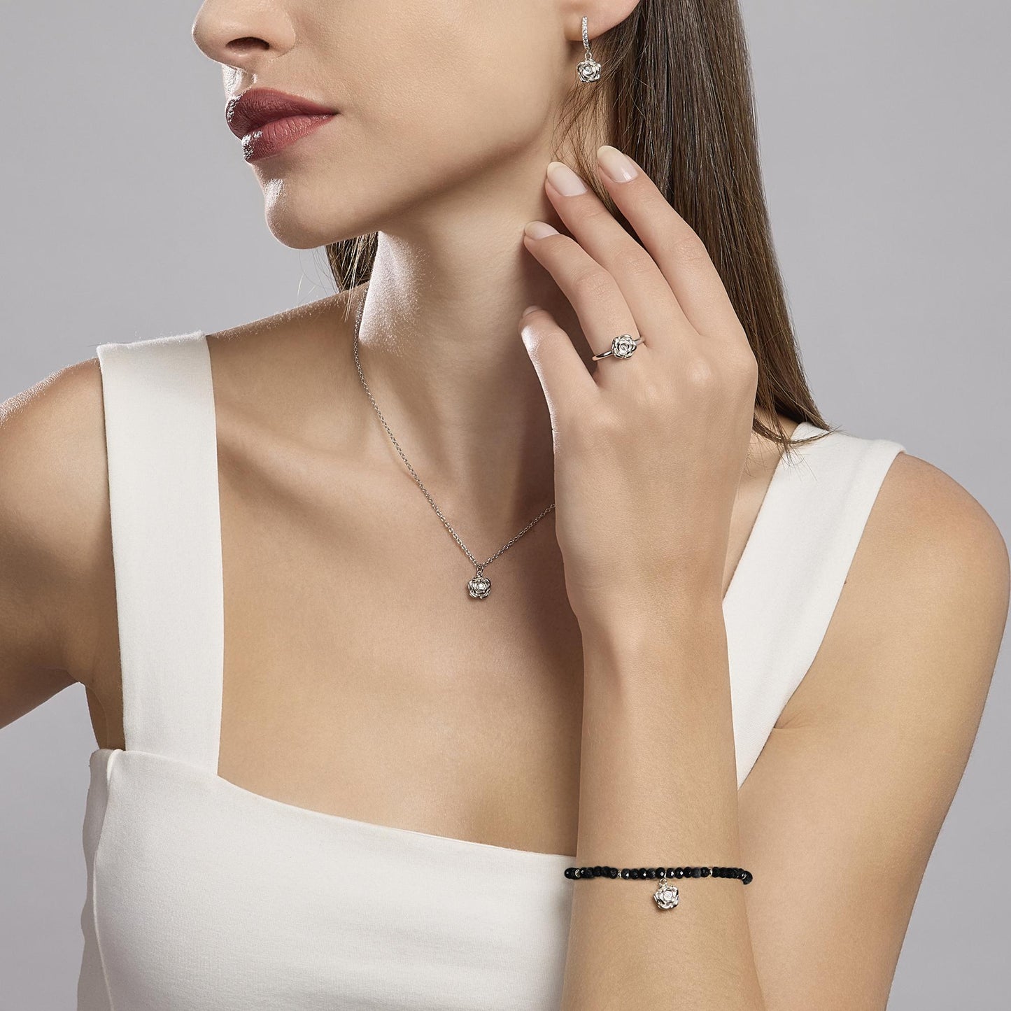 Collana Mabina donna Rosa La vie en rose