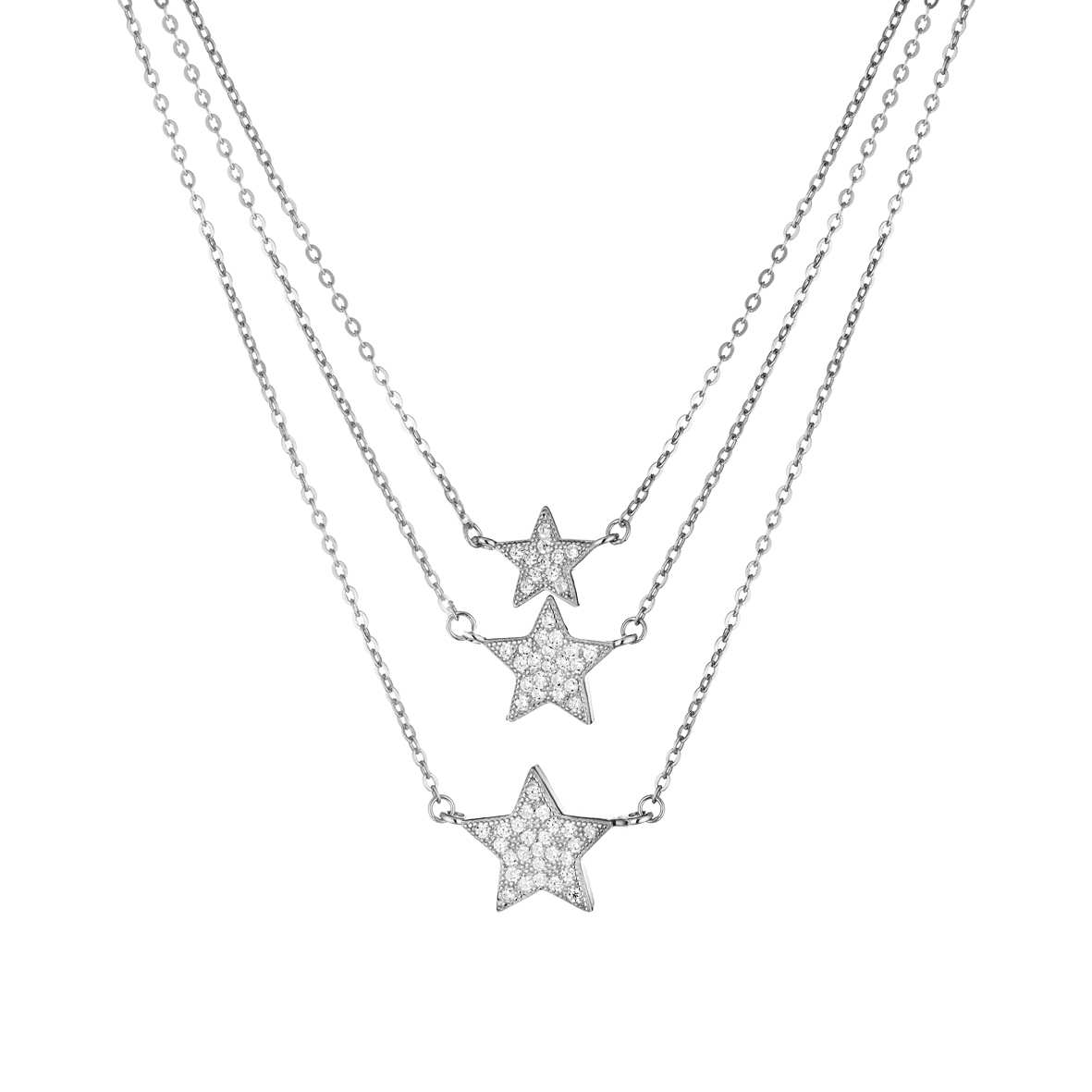Collana Marcello Pane Donna Stelle e Zirconi