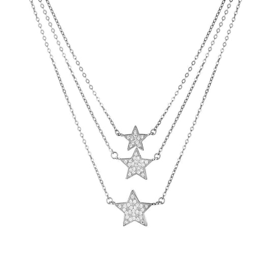 Collana Marcello Pane Donna Stelle e Zirconi