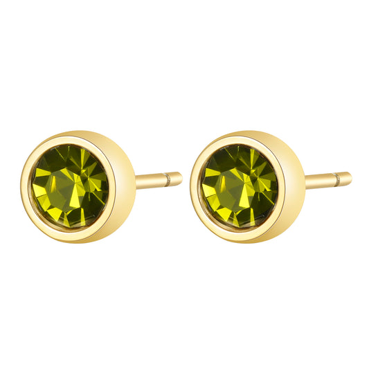 Orecchini S'Agapò donna Click Verde e PVD Oro