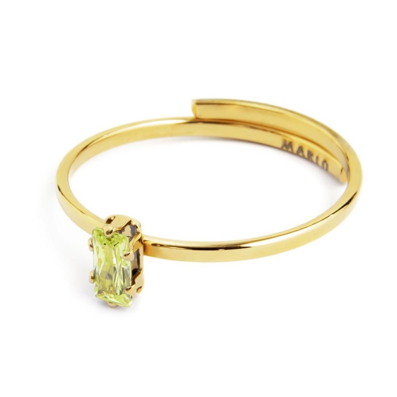 Anello Marlù donna Cristallo baguette verde lime