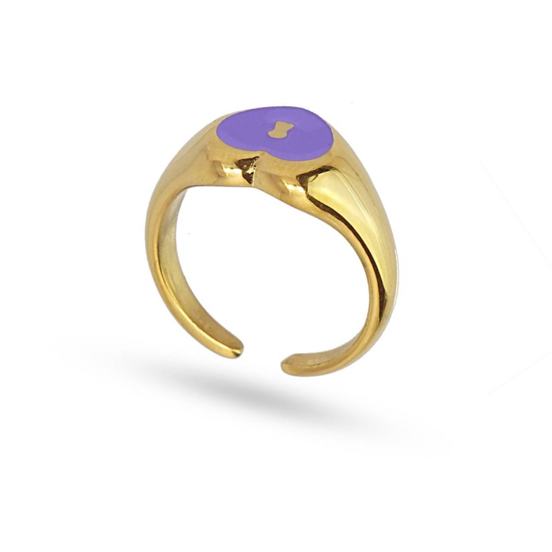 Anello Donna Anartxy Enamel Cuore Lucchetto