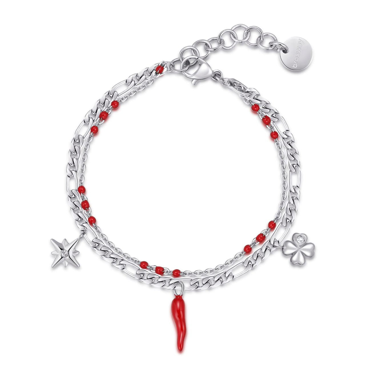 Bracciale Brosway donna Chant Cornetto, stella, quadrifoglio