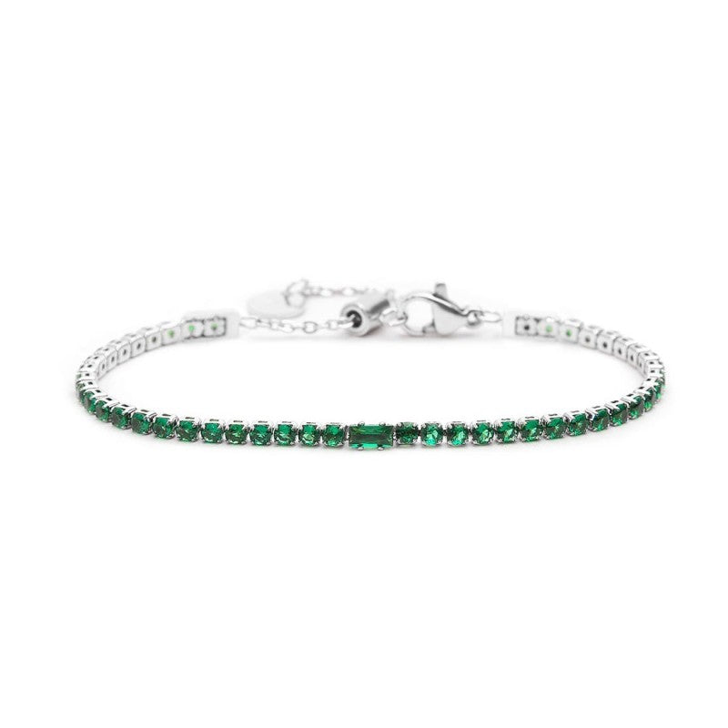 Bracciale Marlù Tennis 2,5mm con zircone centrale