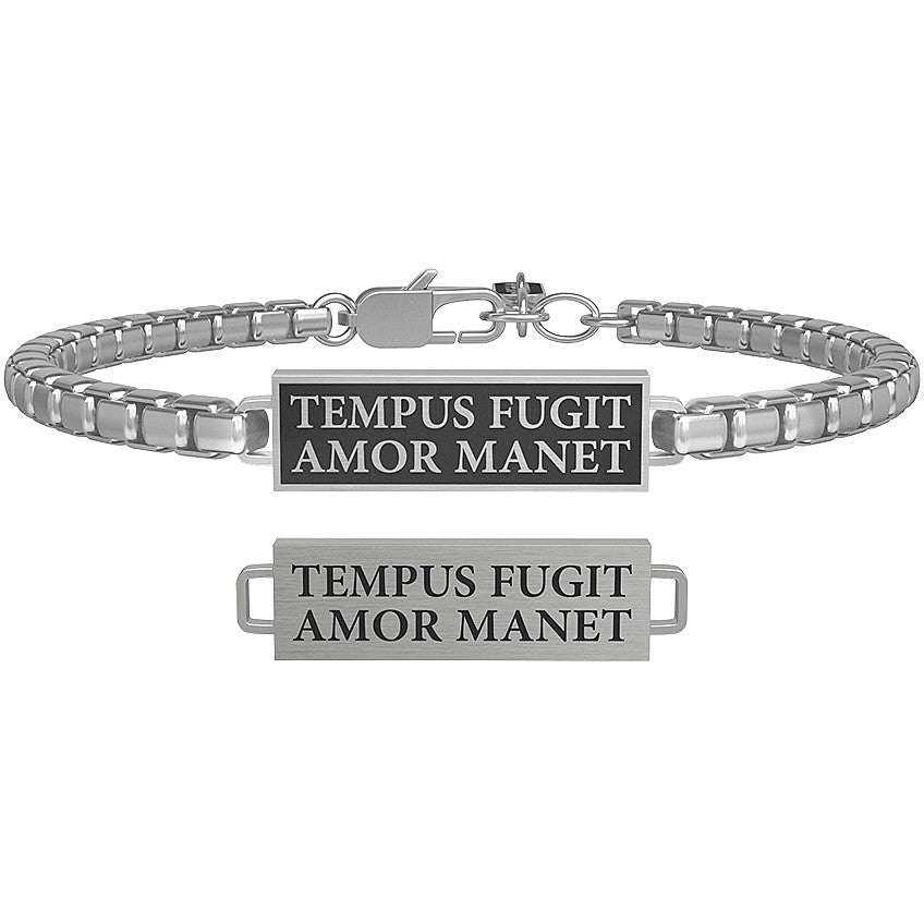 Bracciale Kidult uomo "Tempus fugit amor manet"