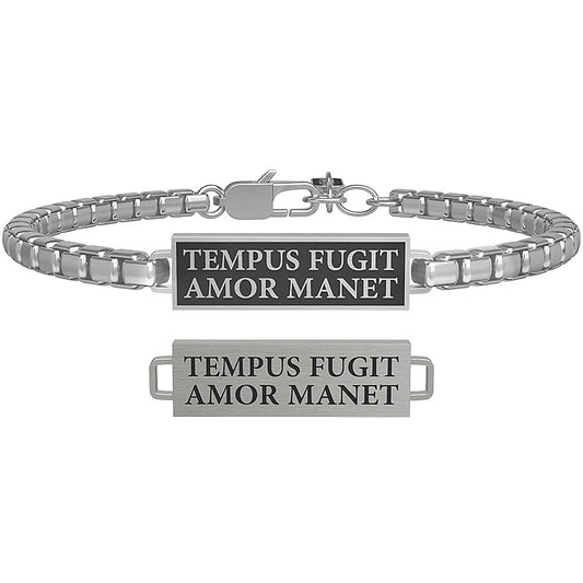 Bracciale Kidult uomo "Tempus fugit amor manet"