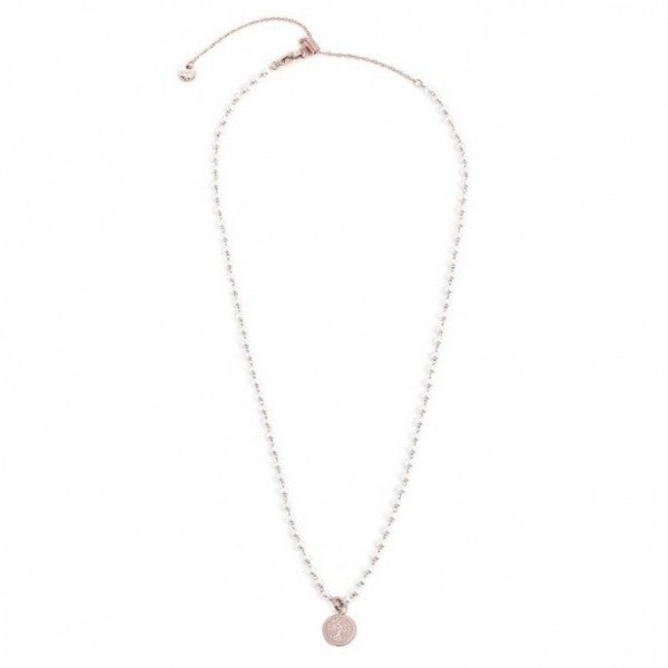Collana Marlù Donna con pendente 'Albero dei Valori' con perle bianche PVD Rosè