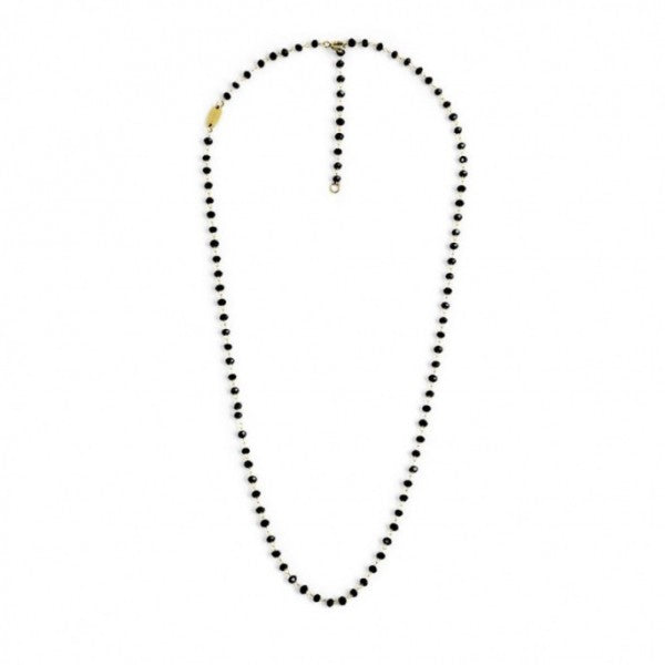 Collana Marlù Donna Cristalli Neri 3MM Oro