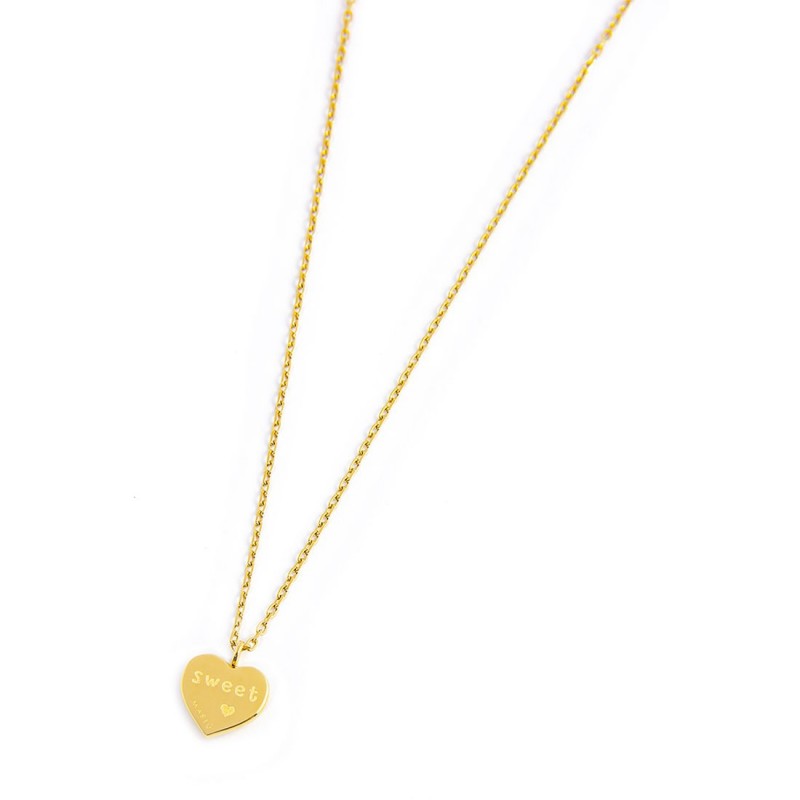 Collana Marlù donna con cuore pendente e cristallo rosso