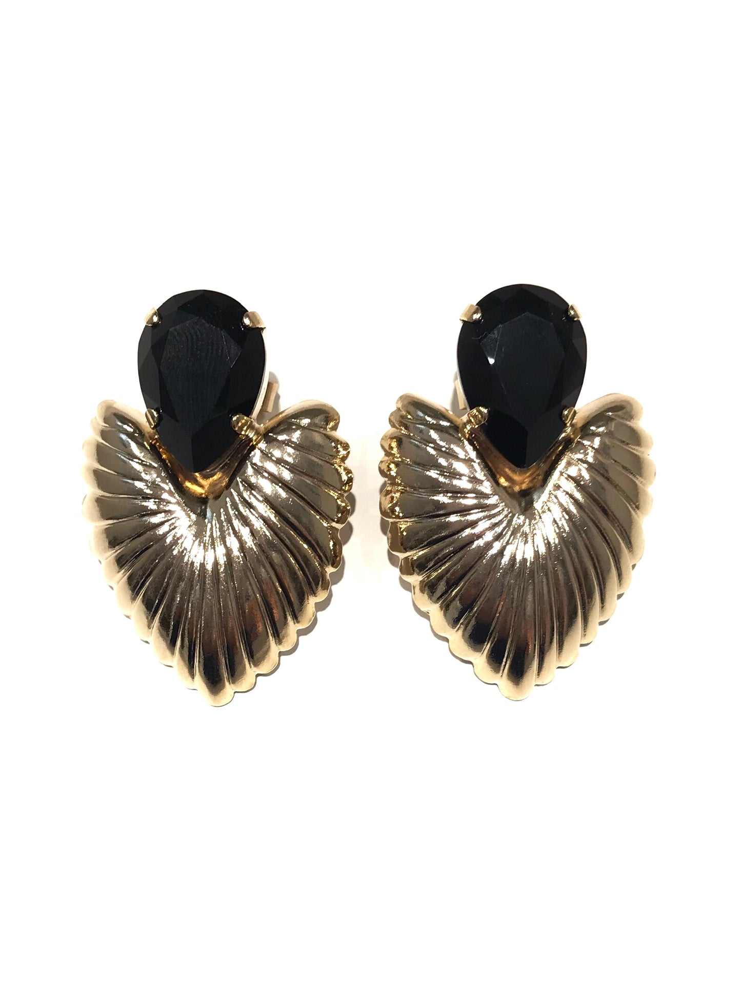 Orecchini Diamond Accessori Heart Nero