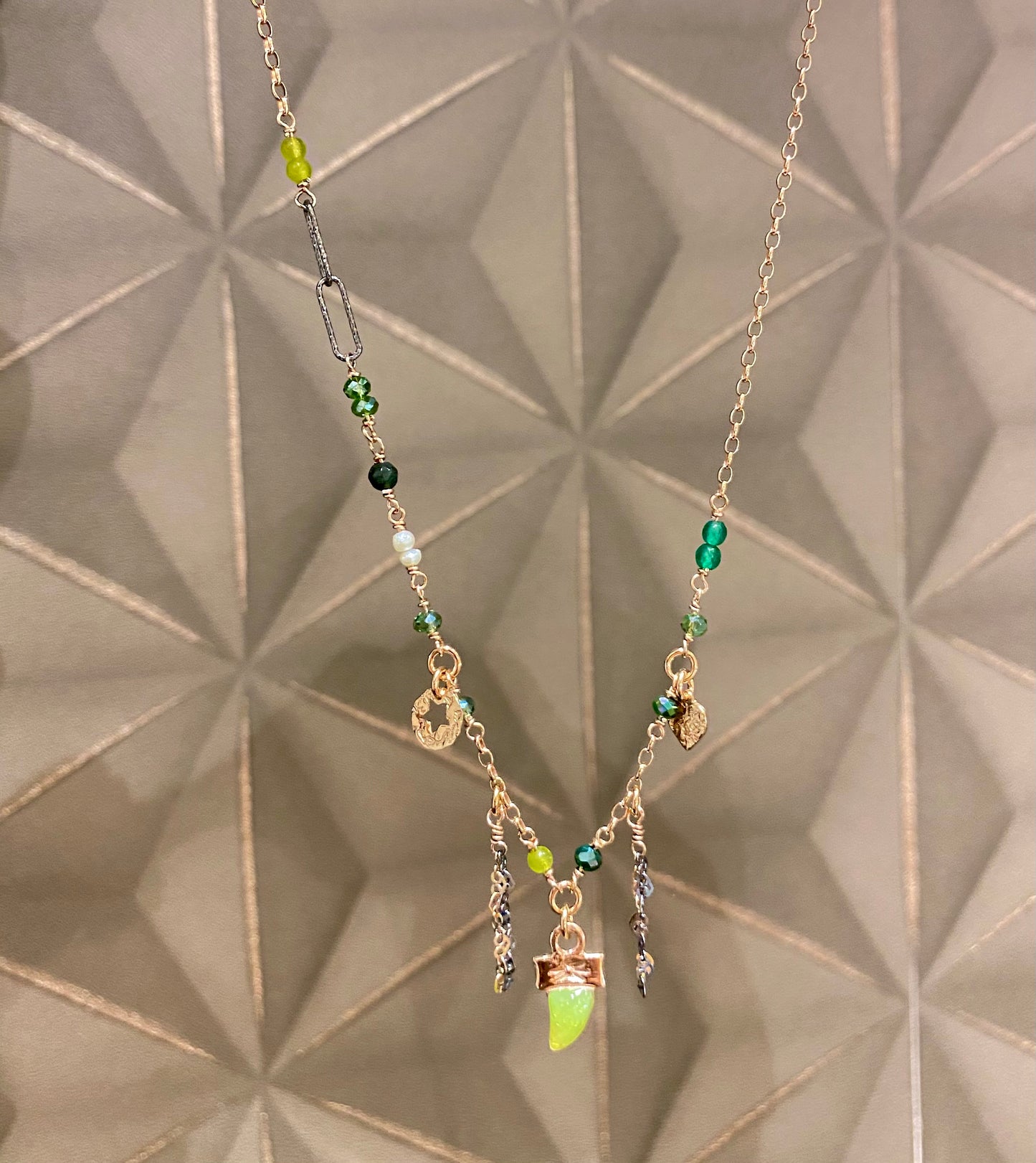 Collana Sacramore cornetto verde