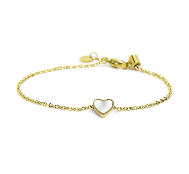 BRACCIALE MARLÙ CUORE DI MADREPERLA PVD ORO