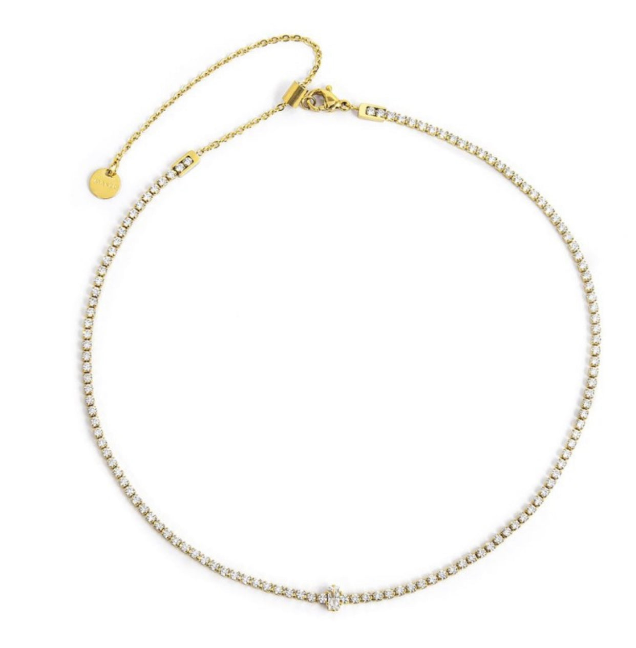 Collana tennis Marlù pvd oro