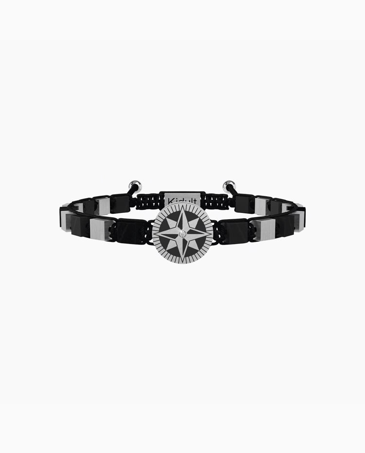 Bracciale Kidult uomo ROSA DEI VENTI-LIBERO ED INTREPIDO