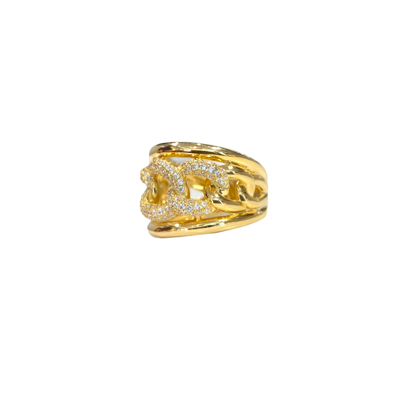 Anello Rocce chain -gold-