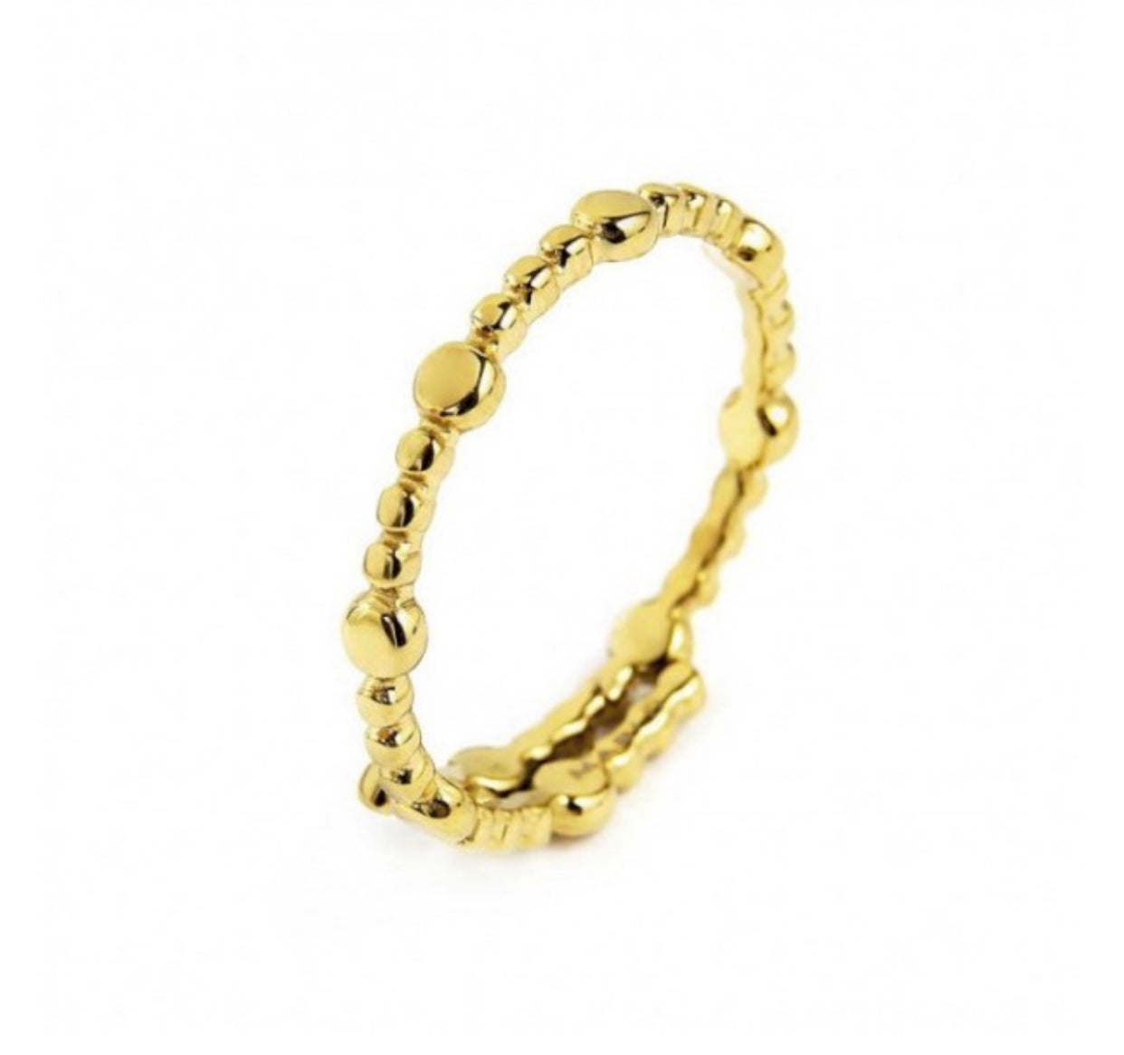 ANELLO DONNA MARLÙ TRAMA PUNTINATO MISTO PVD ORO