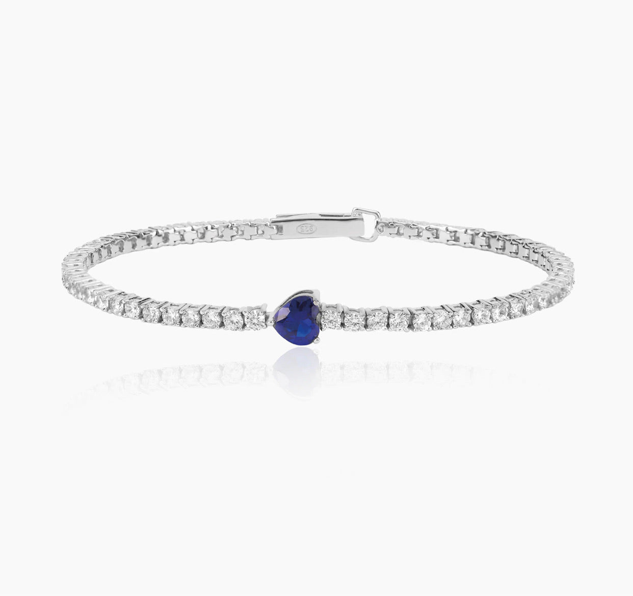 Bracciale Mabina tennis con cuore blu