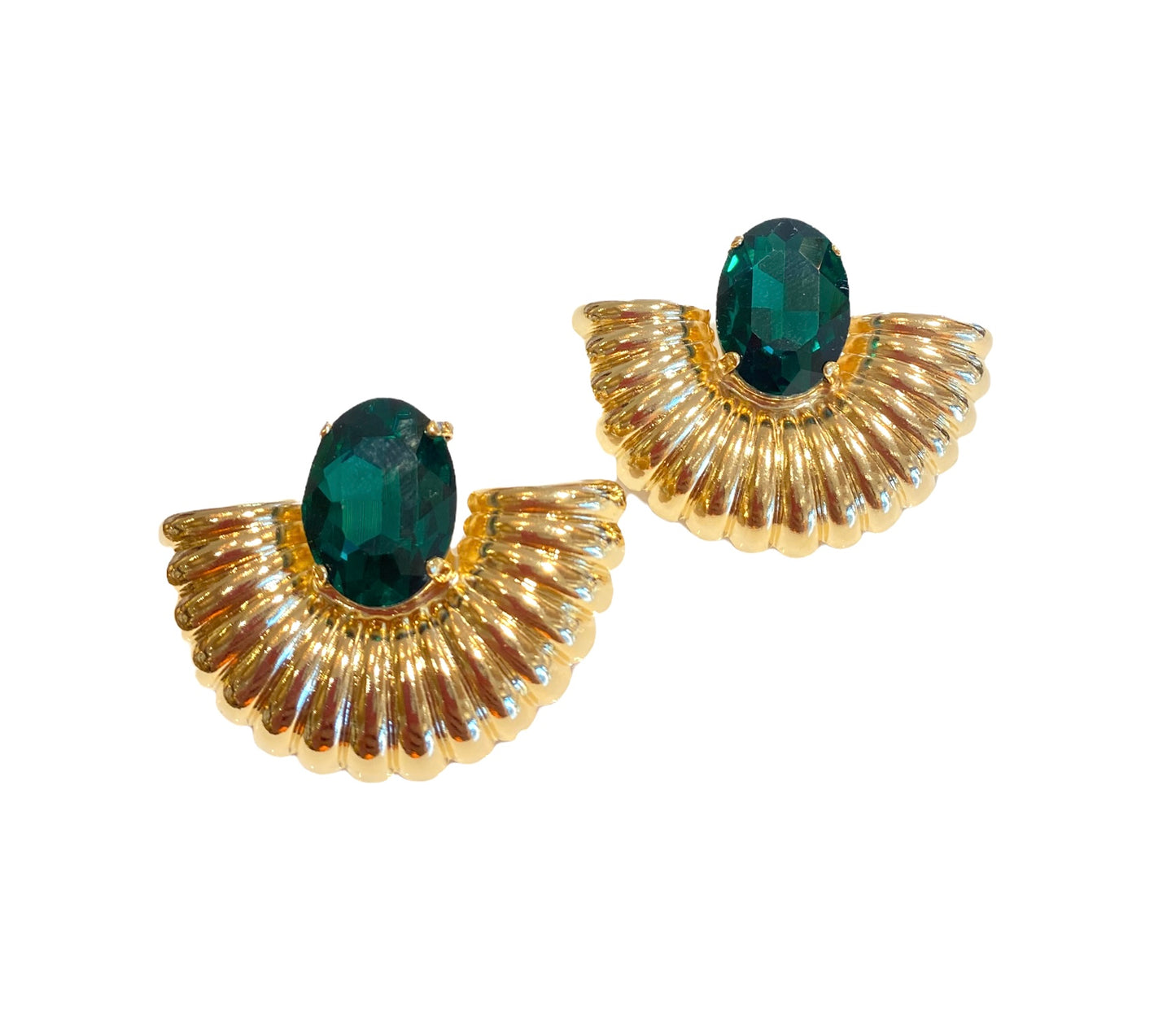 Orecchini donna Diamond Accessori Ventaglio Smeraldo