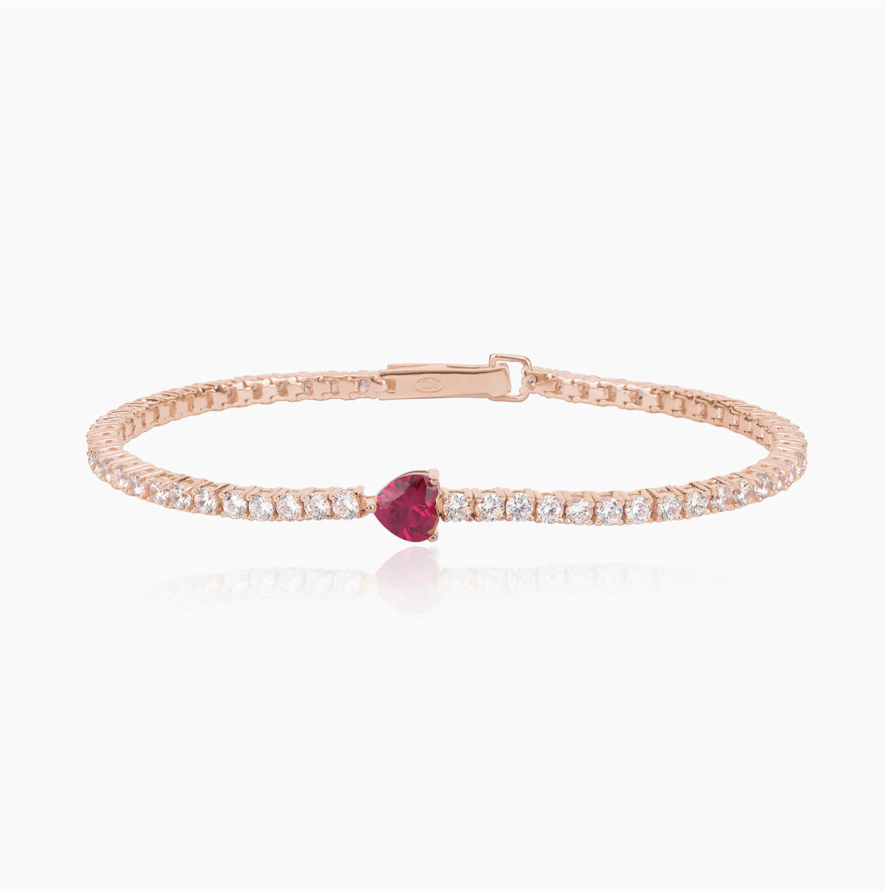 Bracciale Mabina tennis con cuore rosso