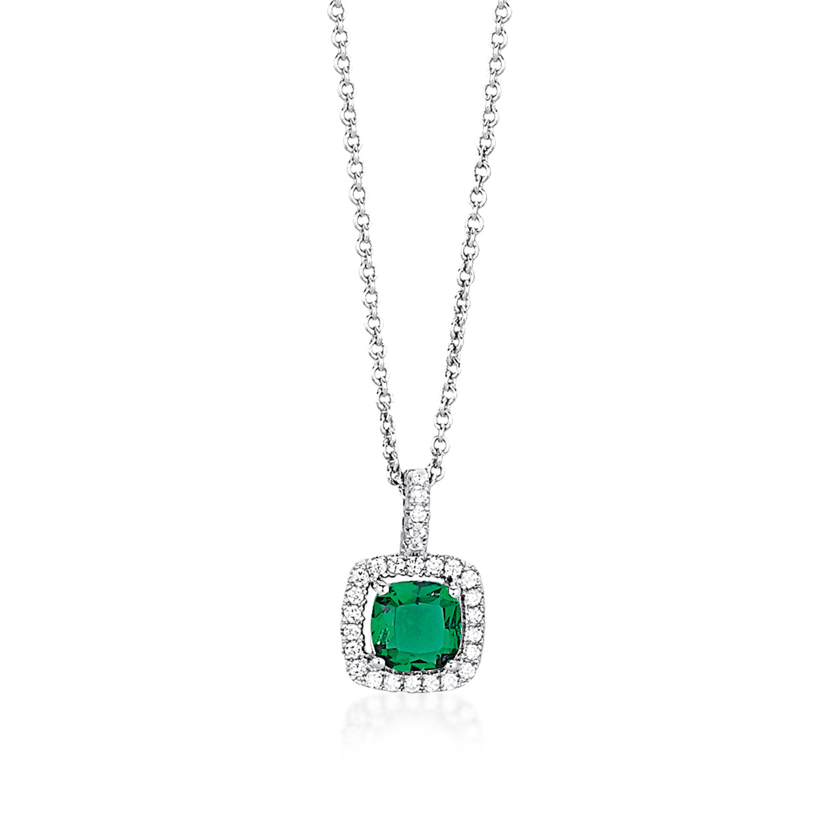 Collana Mabina con smeraldo sintetico