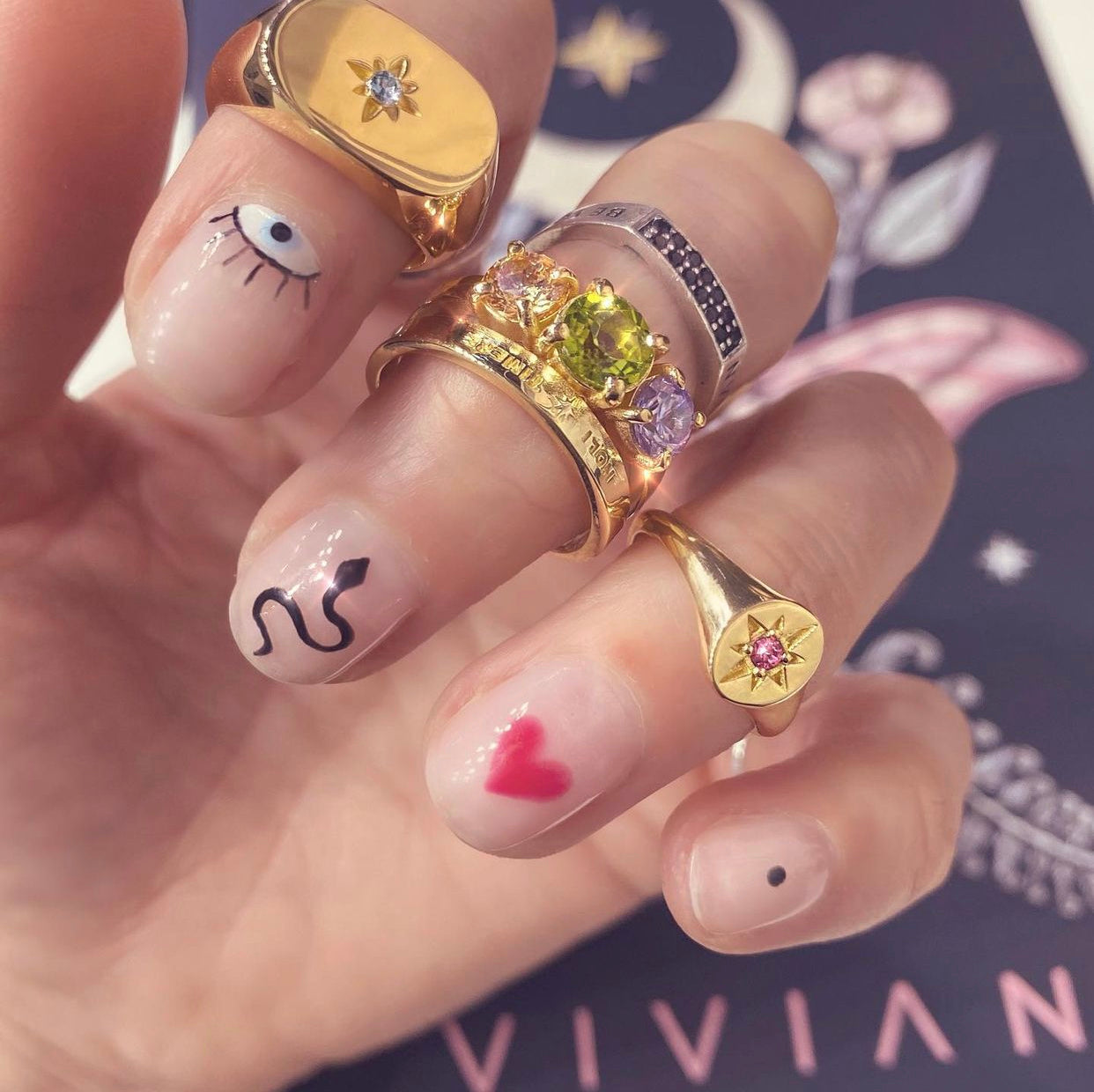 Light ring gold Vivian