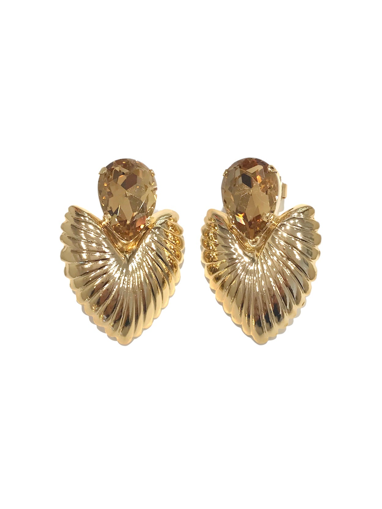 Orecchini Diamond Accessori Heart Champagne