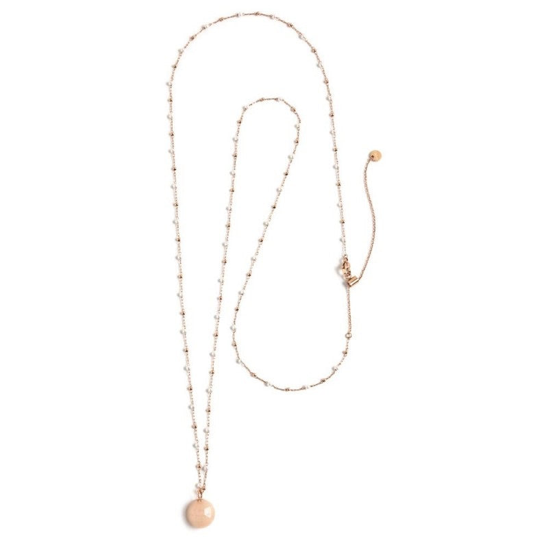 Collana Marlù CHIAMA ANGELI CATENA PERLE/SFERE PVD ROSE'