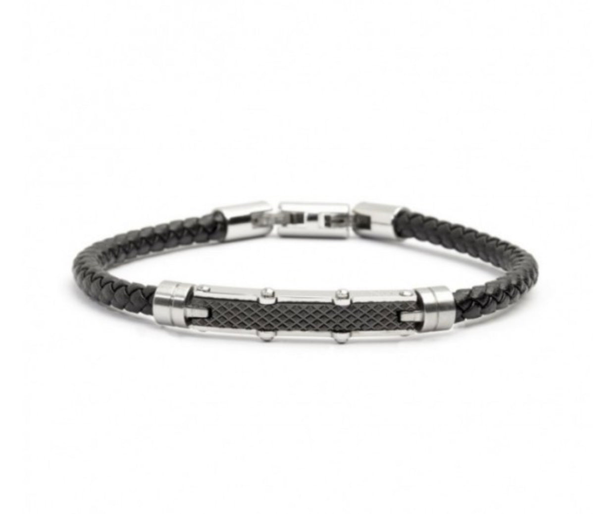 Bracciale Marlù uomo INSERTI NERI E SMALTO NERO