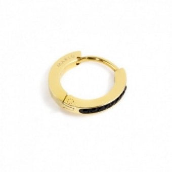 MONO ORECCHINO MARLÙ CERCHIO PVD ORO 13MM CRISTALLI