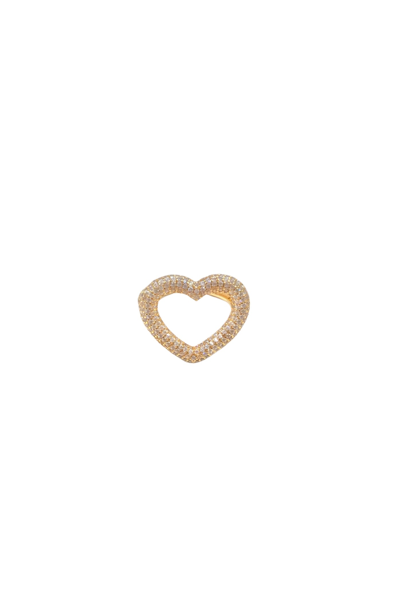 Anello Rocce sagoma cuore Gold 17mm