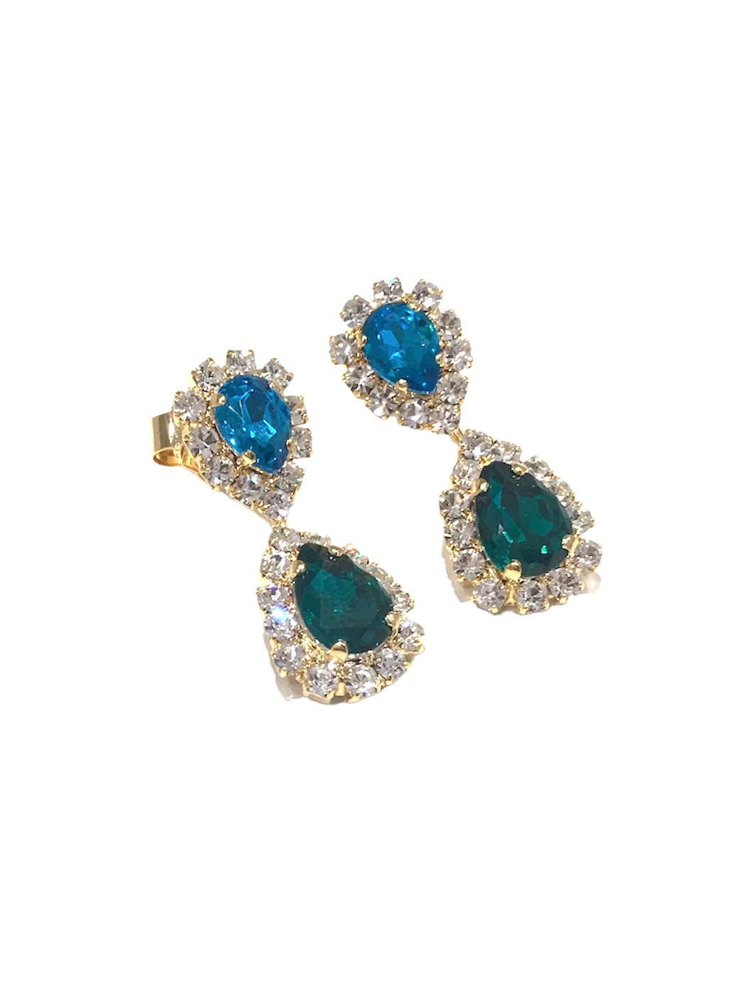 Orecchini Diamond Accessori Drop Verde