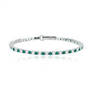Bracciale Mabina Tennis con pietre verdi