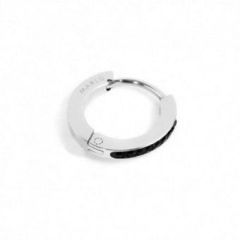 MONO ORECCHINO MARLÙ CERCHIO ACCIAIO 13MM CRISTALLI