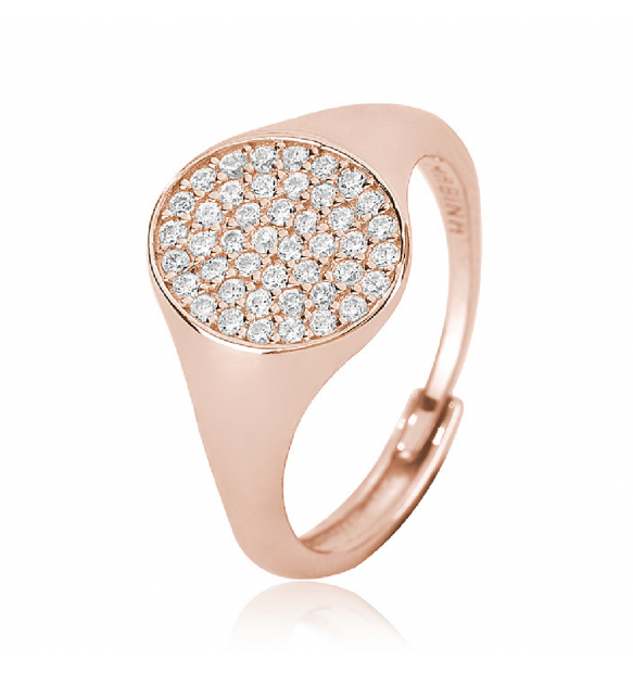 Anello Mabina Chevalier pavè rosè