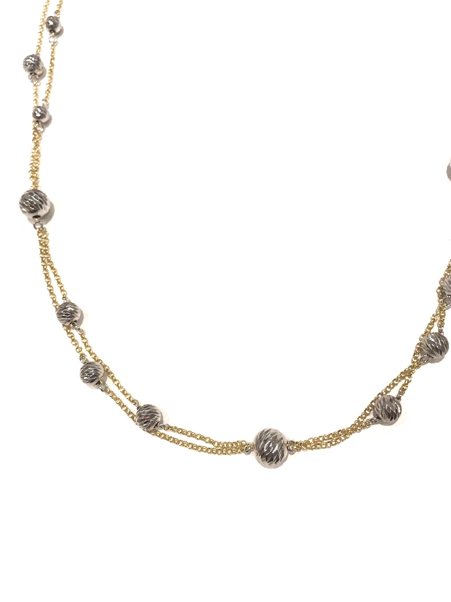 Collana Donna Marcello Pane Doppio Filo e Sfere