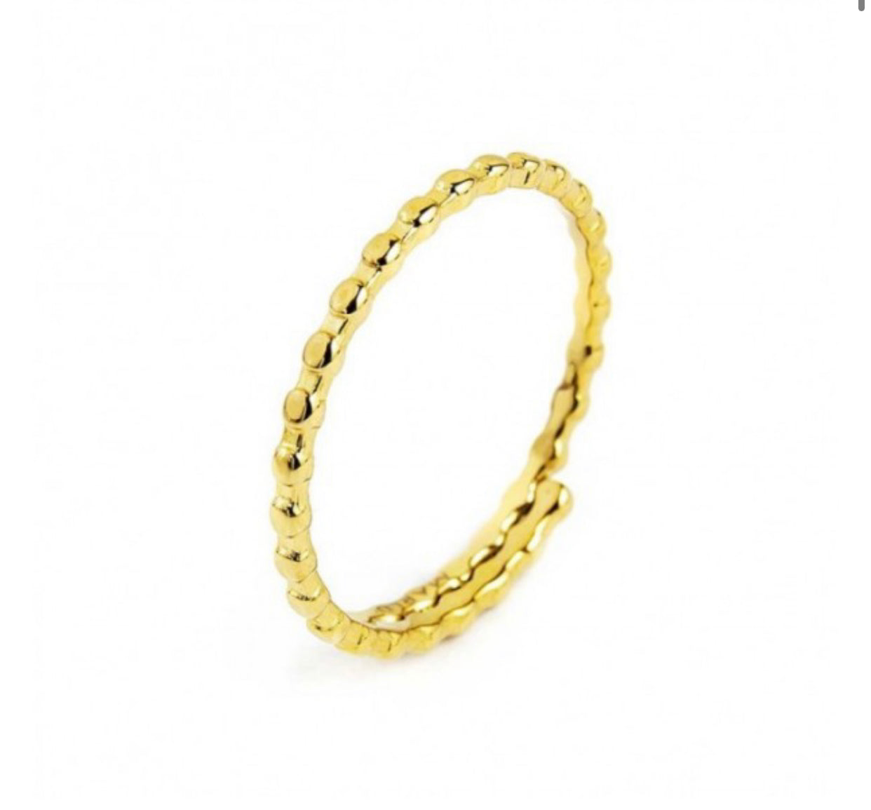 ANELLO DONNA MARLÙ TRAMA PUNTINATA PVD ORO