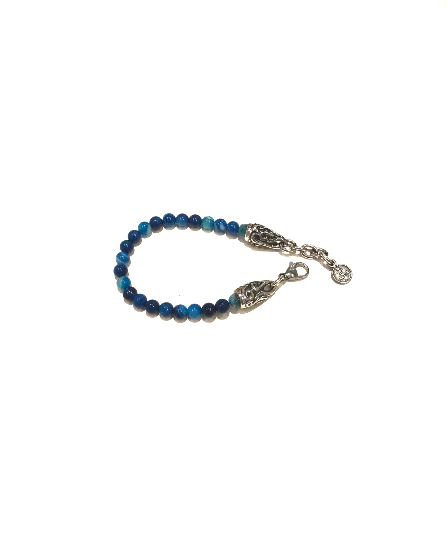 Bracciale Portonovo Pietre Agata Blu