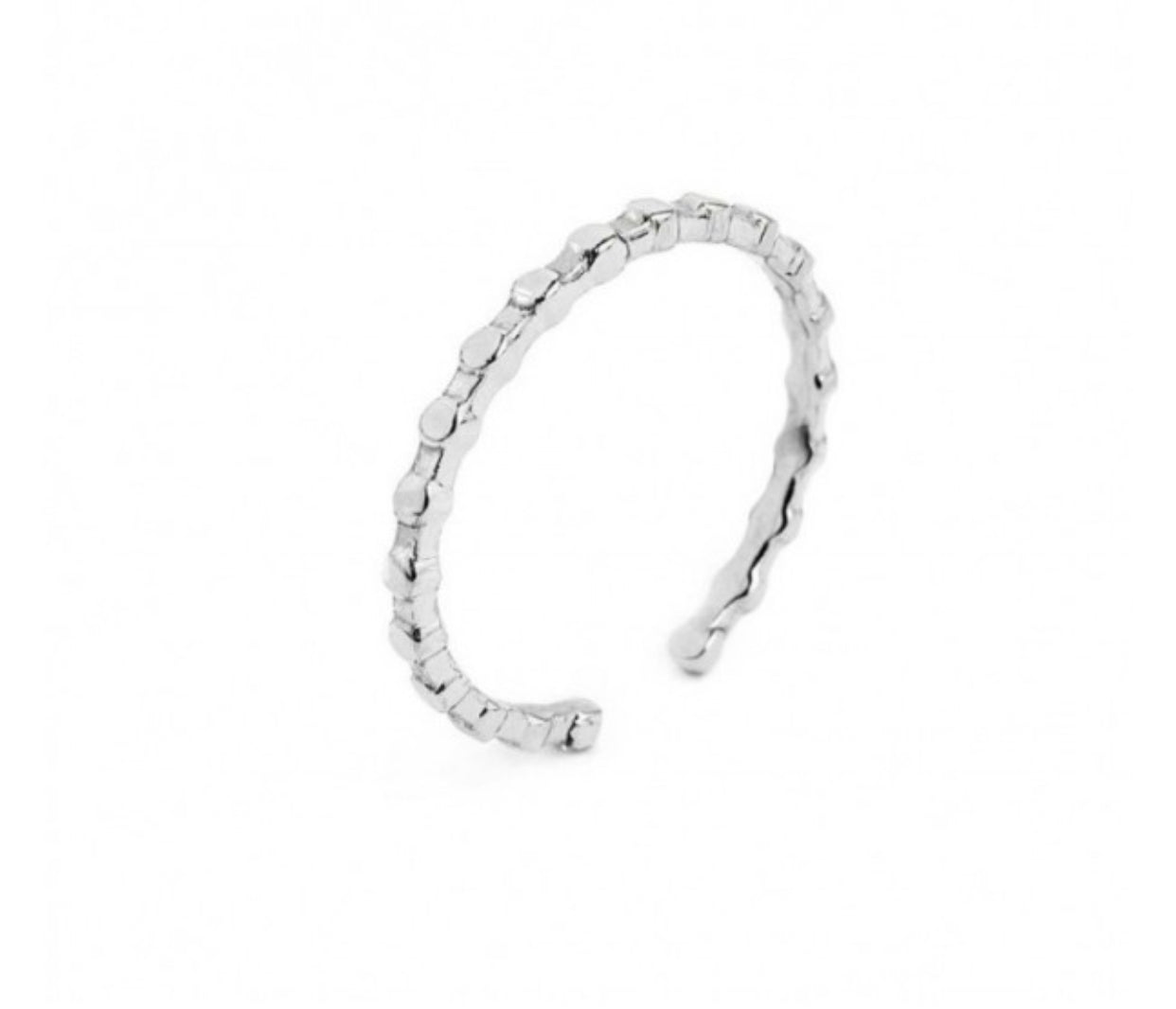 ANELLO DONNA MARLÙ FALANGE TRAMA PUNTINATA ACCIAIO