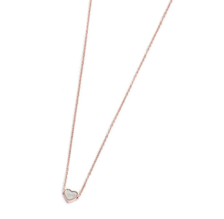 COLLANA MARLÙ CON CUORE IN MADREPERLA PVD ROSE'